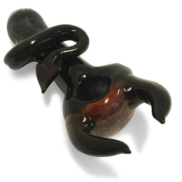 The Little Devil - Black and Red Glass Spoon