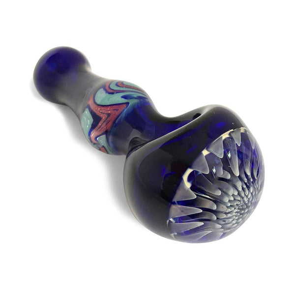 Cobalt Blue Opaque Glass Spoon