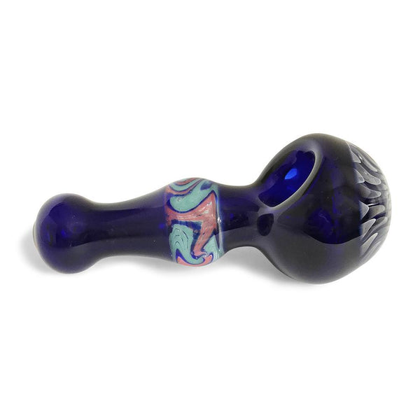 Cobalt Blue Opaque Glass Spoon