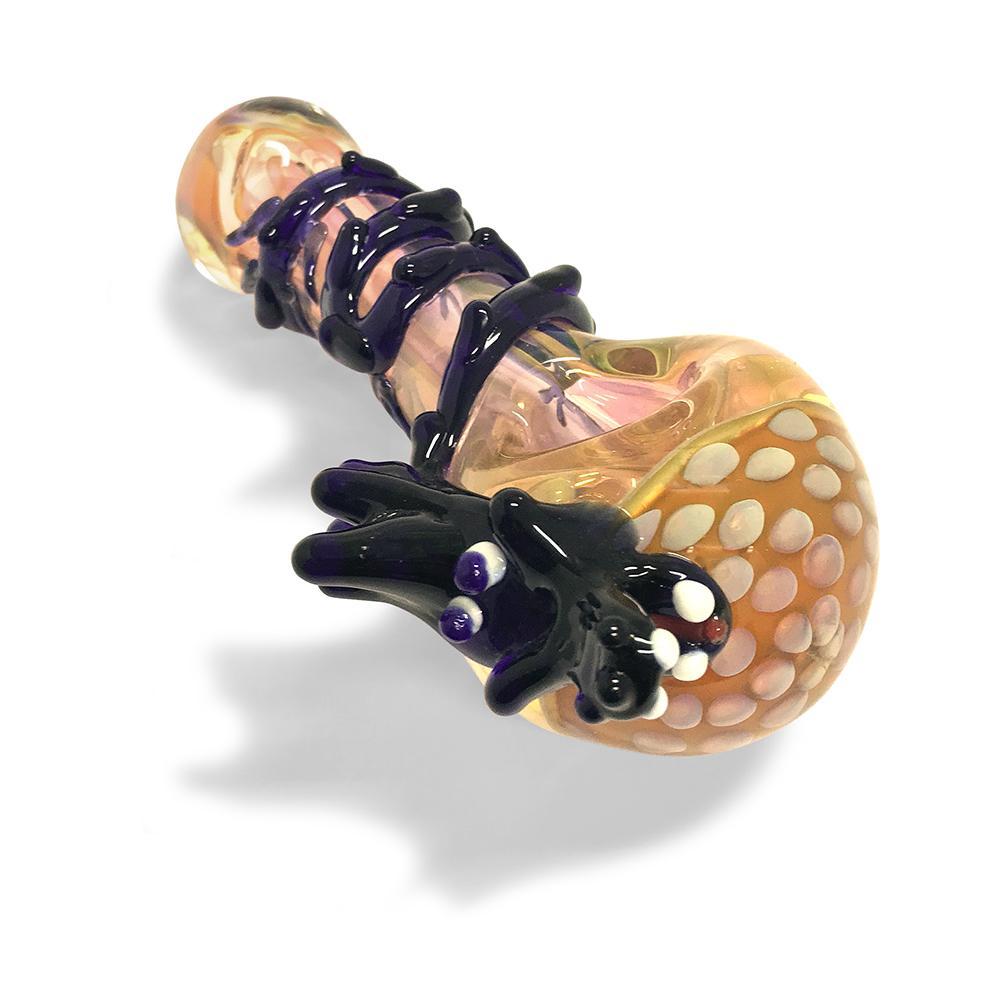Orange Spoon with Blue Dragon