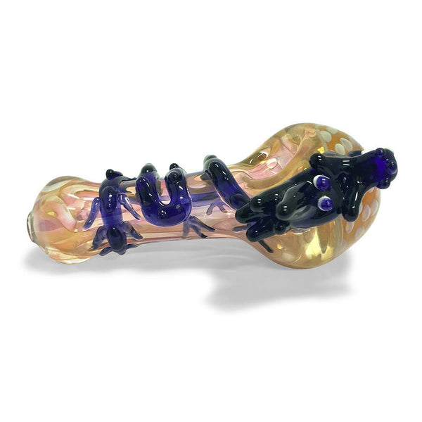 Orange Spoon with Blue Dragon