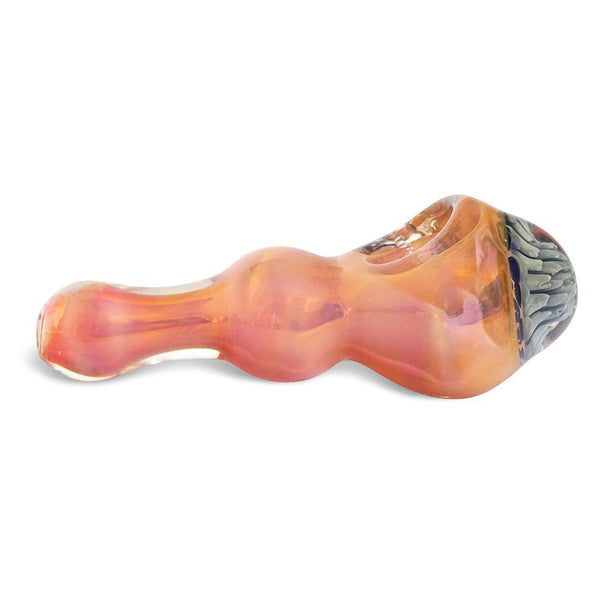 Orange Spoon with Blue Flower