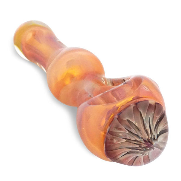 Orange Spoon with Blue Flower