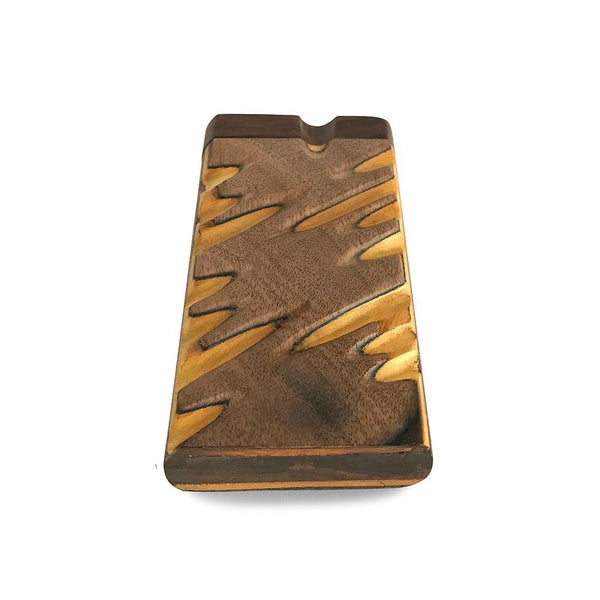 4" Carved Wood Swivel Cap Dugout - Yellow