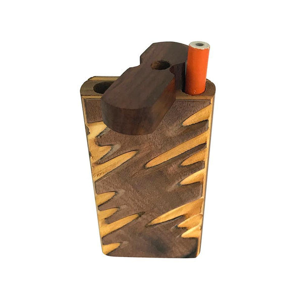 4" Carved Wood Swivel Cap Dugout - Yellow