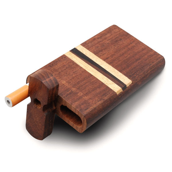 4" Swivel Cap Wooden Dugout - Black Stripe