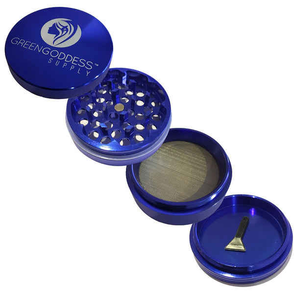 2.5 inch 4-Piece Aluminum Grinder - Blue