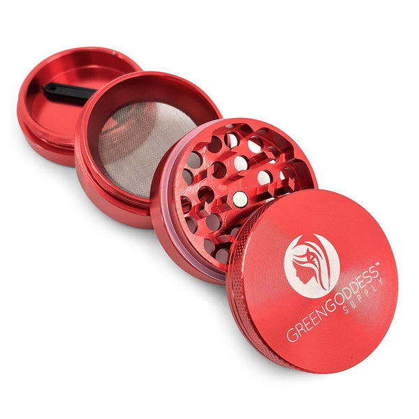 1.5 inch 4-Piece Aluminum Grinder - Red