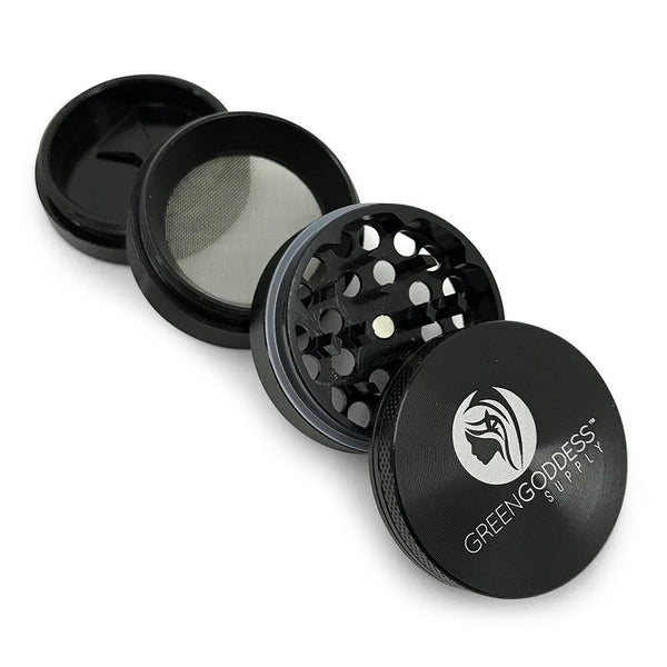 1.5 inch 4-Piece Aluminum Grinder - Black
