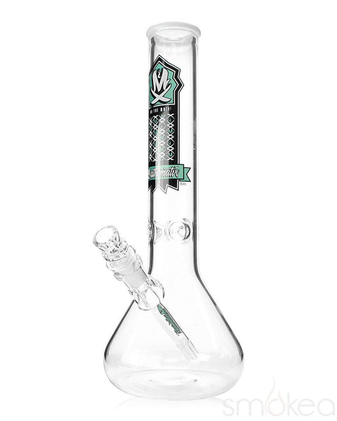 Mathematix 14" Clear Beaker Bong with Color Wrap
