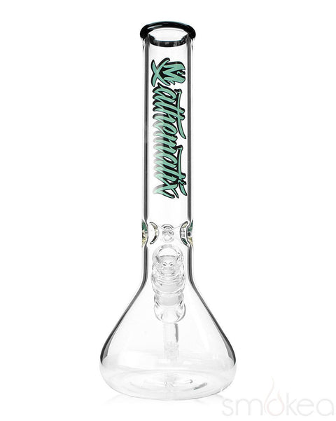 Mathematix 14" Clear Beaker Bong with Color Wrap