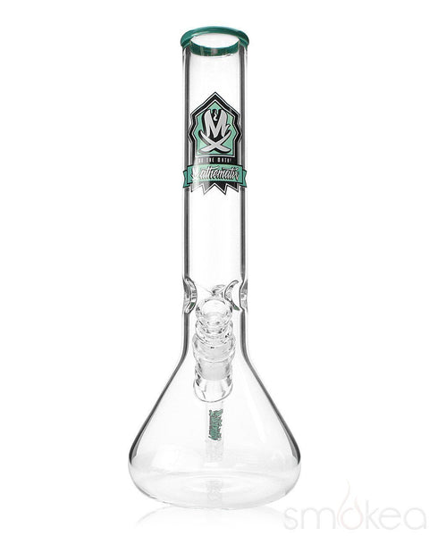 Mathematix 14" Clear Beaker Bong with Color Wrap