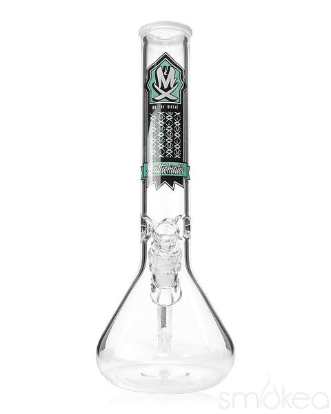 Mathematix 14" Clear Beaker Bong with Color Wrap