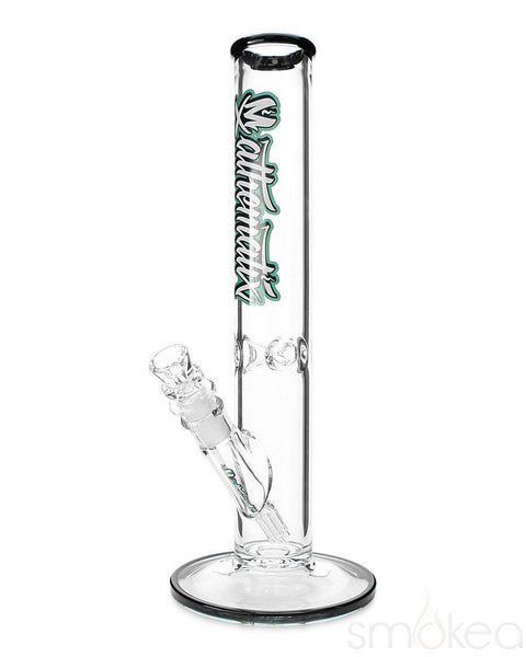 Mathematix 14" Clear Straight Bong with Color Wrap