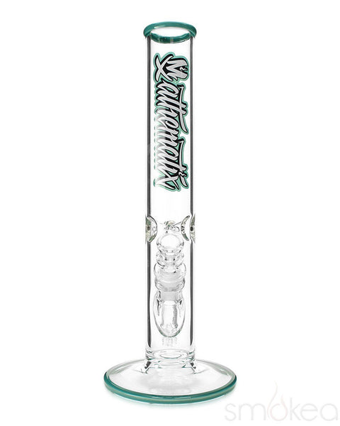 Mathematix 14" Clear Straight Bong with Color Wrap