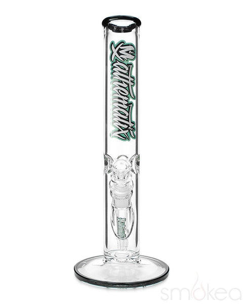 Mathematix 14" Clear Straight Bong with Color Wrap