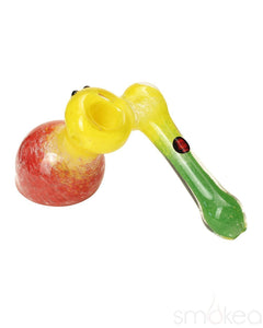 Dynomite Glass Full Rasta Frit Sidecar Bubbler Pipe