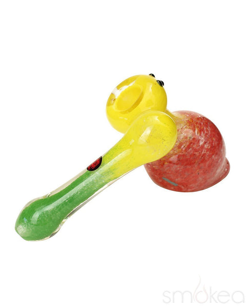 Dynomite Glass Full Rasta Frit Sidecar Bubbler Pipe