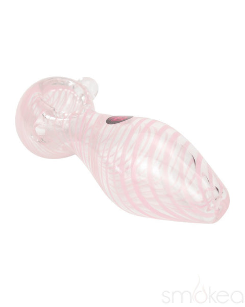 Dynomite Glass Inside-Out Candy Swirled Pink Spoon