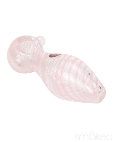 Dynomite Glass Inside-Out Candy Swirled Pink Spoon