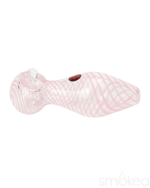 Dynomite Glass Inside-Out Candy Swirled Pink Spoon