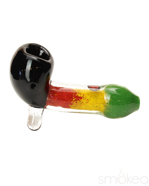 Dynomite Glass Inside-Out Rasta Briar Pipe