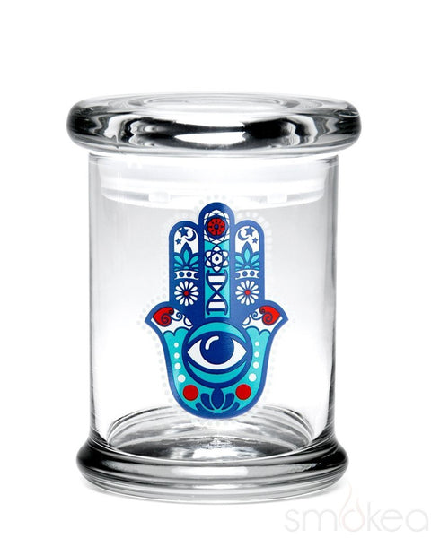 420 Science Glass Pop Top Storage Jar