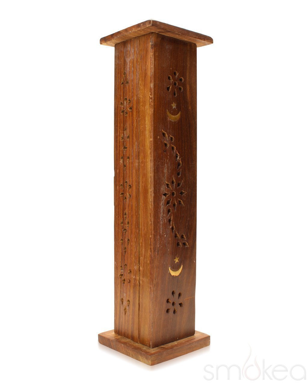 SMOKEA 12" Moon & Star Wood Incense Burner Tower