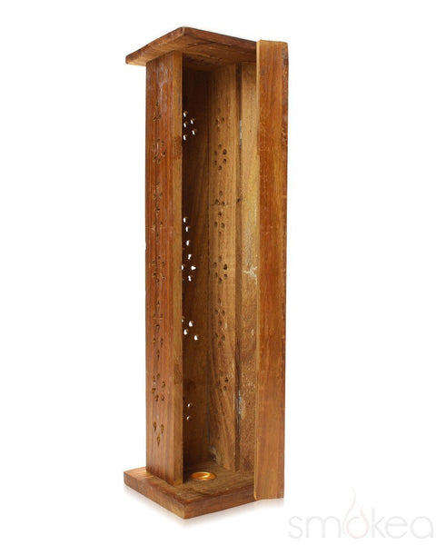 SMOKEA 12" Moon & Star Wood Incense Burner Tower