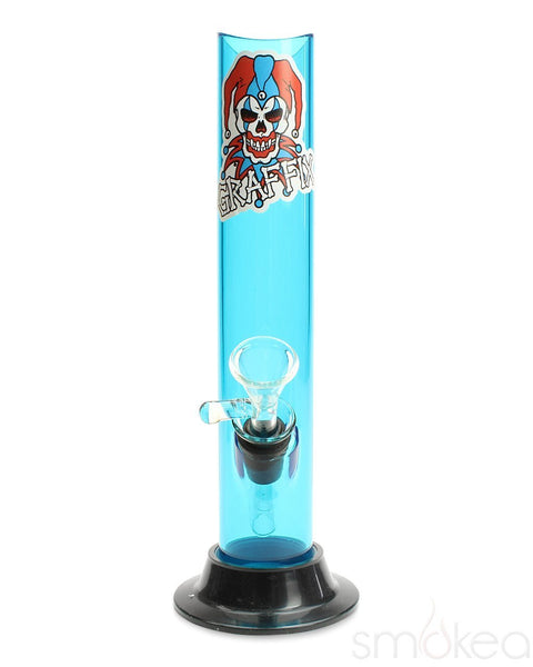 Graffix 8" Straight Skinny Acrylic Bong