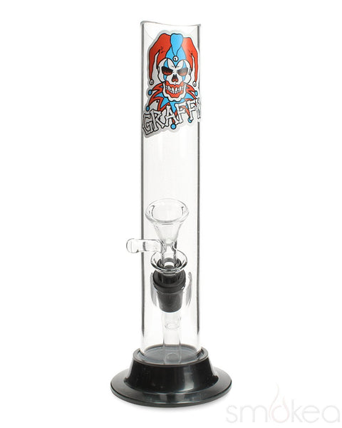 Graffix 8" Straight Skinny Acrylic Bong