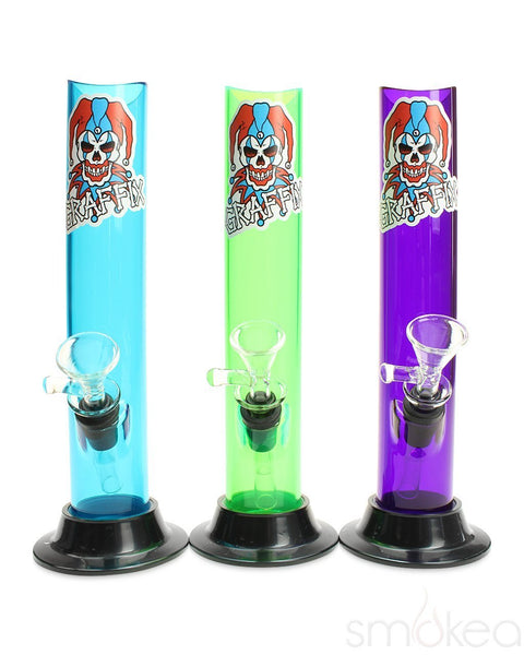Graffix 8" Straight Skinny Acrylic Bong