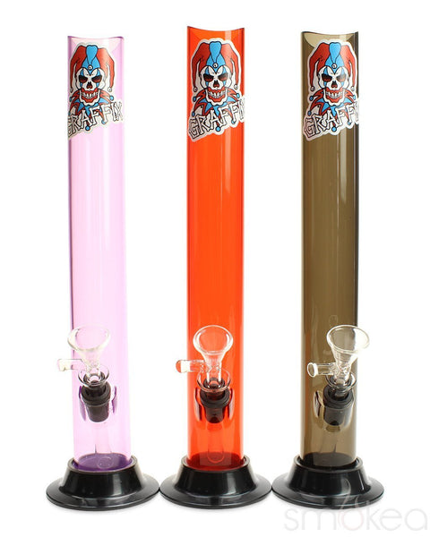 Graffix 12" Straight Skinny Acrylic Bong