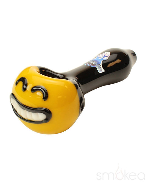 Chameleon Glass Emoji Character Spoon Pipe