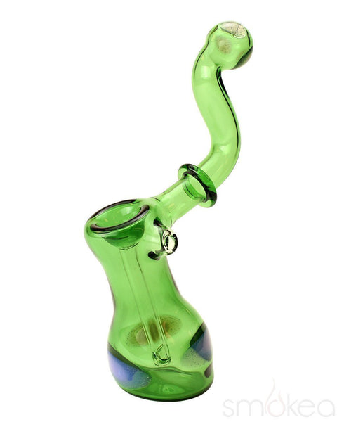 Troy Hales Green Sherlock Bubbler w/ Colored Accents