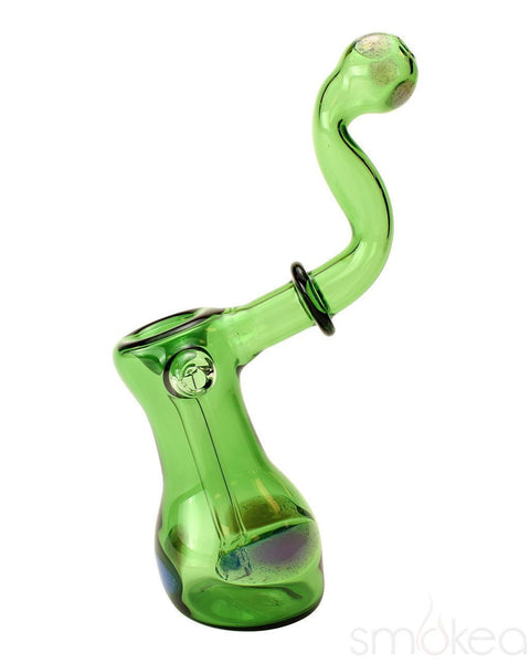 Troy Hales Green Sherlock Bubbler w/ Colored Accents