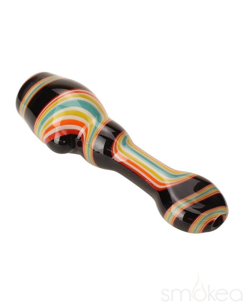 Blazing Blue Glass Line Honeycomb Screen Chillum