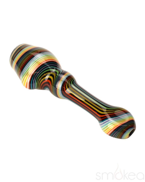 Blazing Blue Glass Line Honeycomb Screen Chillum