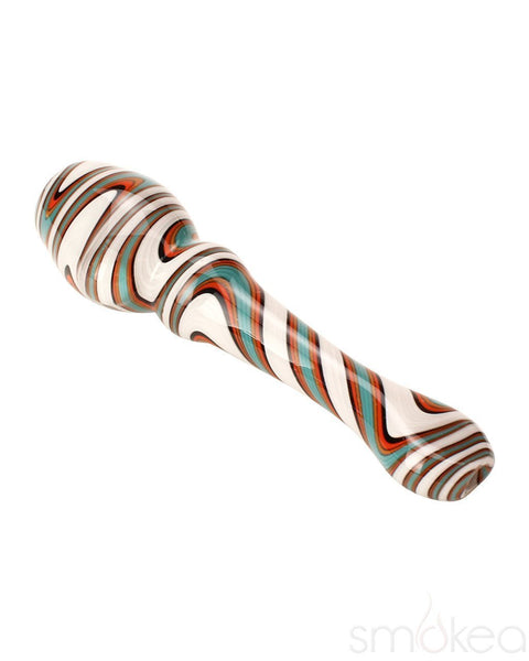 Blazing Blue Glass Line Honeycomb Screen Chillum