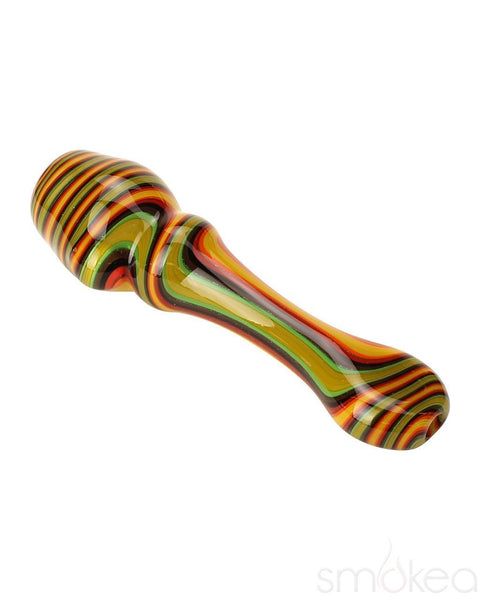 Blazing Blue Glass Line Honeycomb Screen Chillum