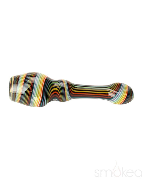 Blazing Blue Glass Line Honeycomb Screen Chillum