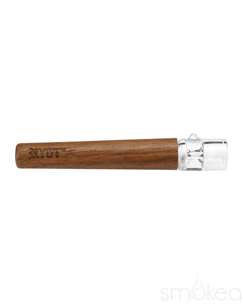 RYOT 12mm Large Wood One Hitter Bat w/ Glass Tip