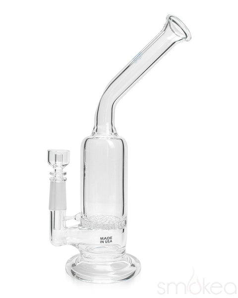Glowfly Glass Mini Honeycomb Dabber Straight Rig w/ Bent Mouthpiece