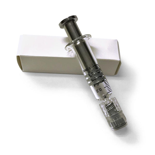 1ml Glass Syringe with Stainless Steel Plunger (Silver)