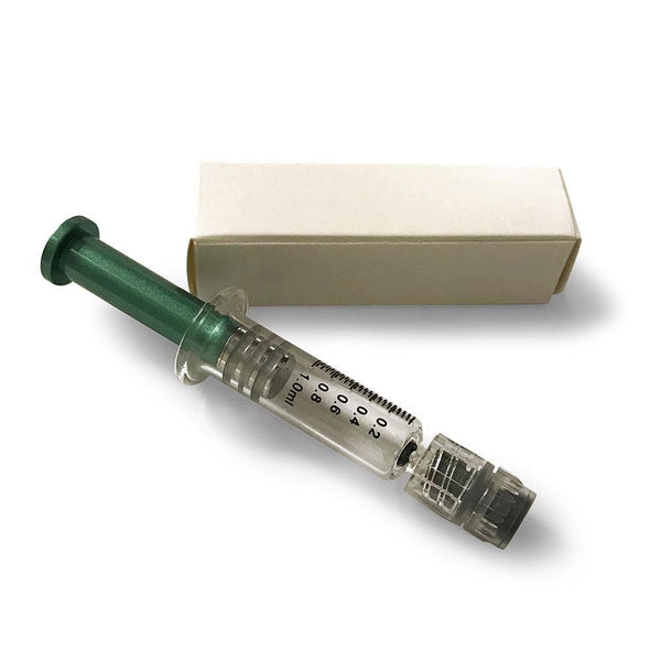 1ml Glass Syringe with Stainless Steel Plunger (Green)