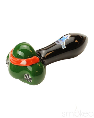 Chameleon Glass "Masked Turtles" Spoon Pipe