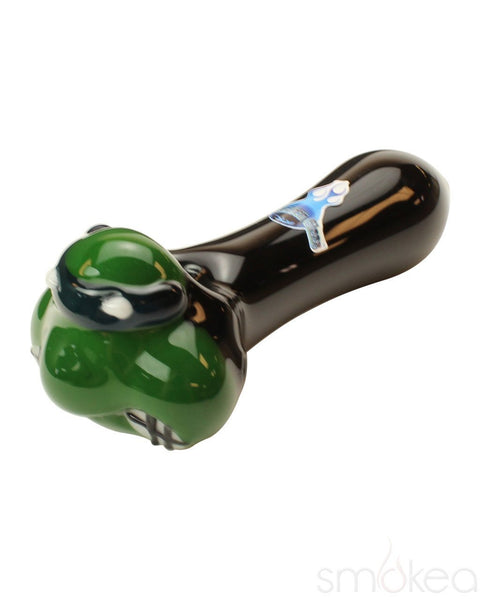 Chameleon Glass "Masked Turtles" Spoon Pipe