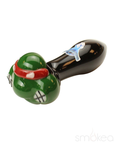 Chameleon Glass "Masked Turtles" Spoon Pipe