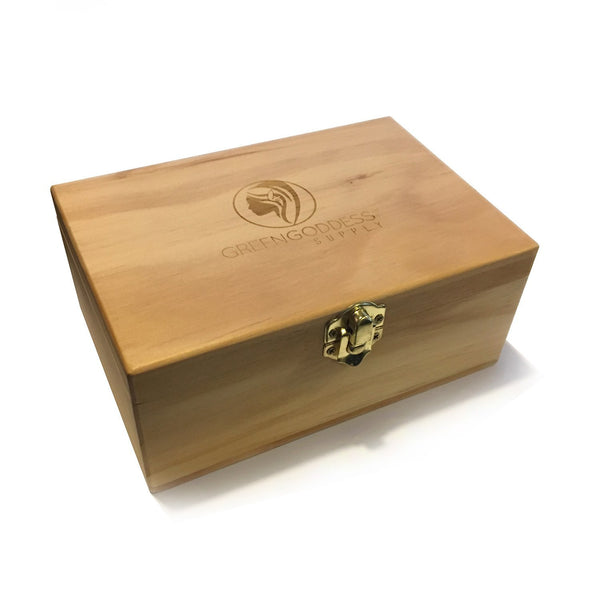 Medium Wooden Storage Box w/ Latching Lid & Rolling Jig