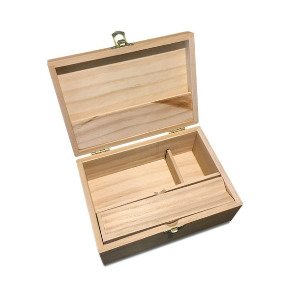 Medium Wooden Storage Box w/ Latching Lid & Rolling Jig